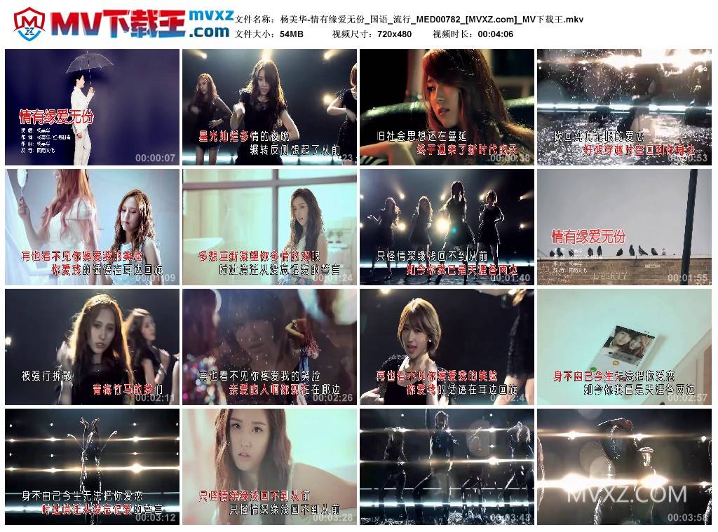 杨美华-情有缘爱无份_国语_流行_MED00782